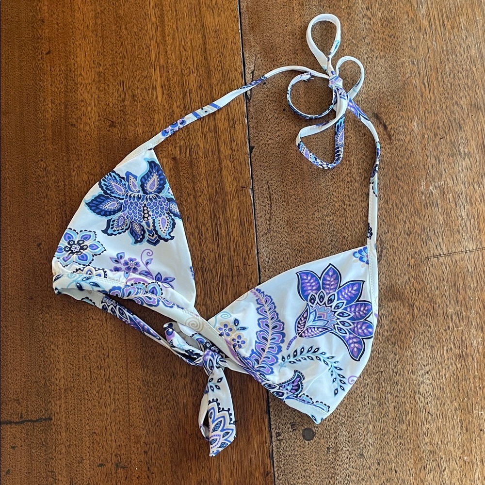 Cosabella Blue Floral Bikini Top